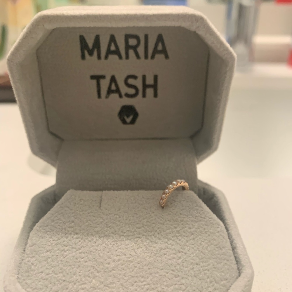 Maria Tash - 8mm Rose Gold Pearl Eternity Clicker